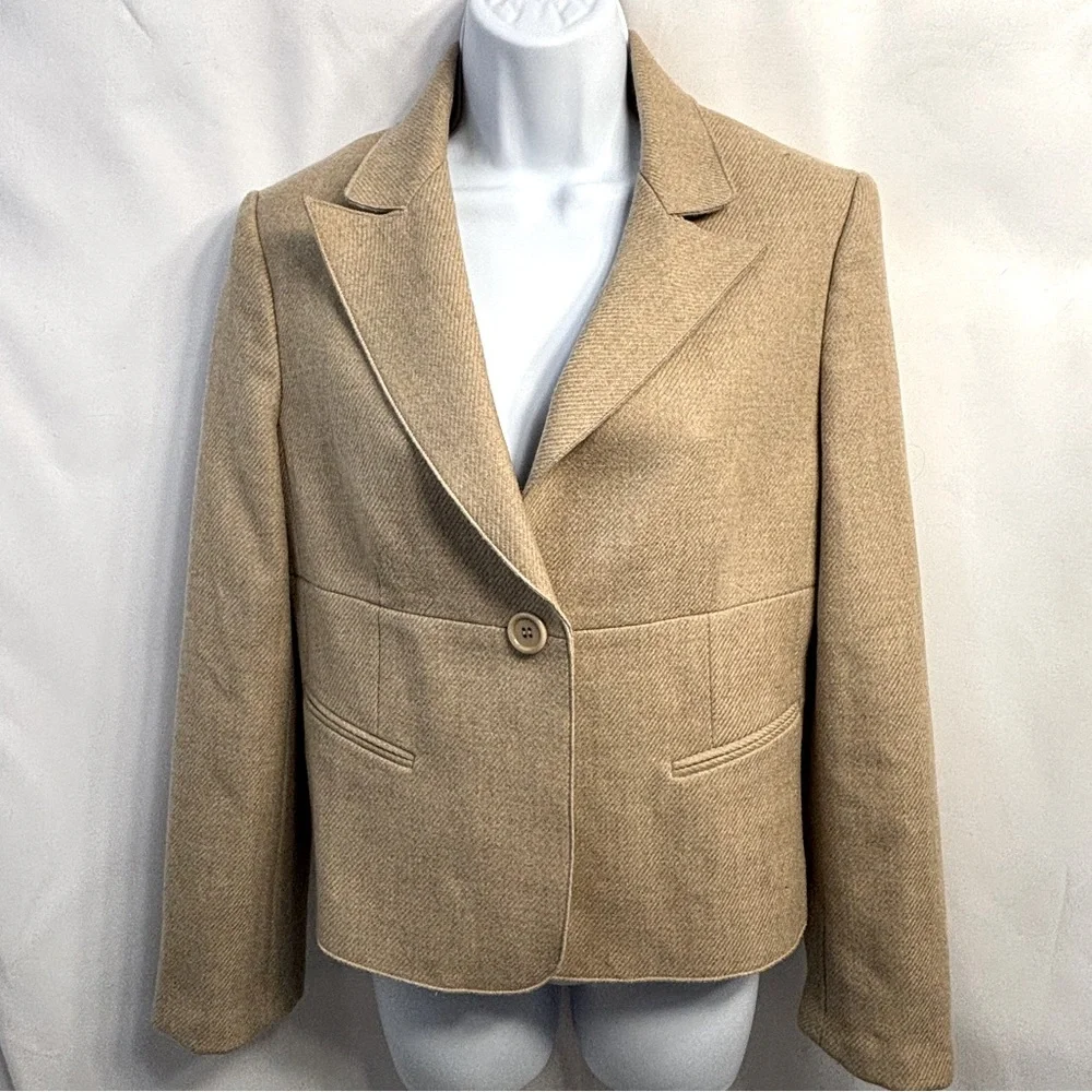 BCBG Tan Wool Blazer - Picture 3 of 10